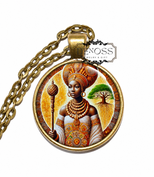 AKONADI Necklace,African,Ghana,Goddess of justice,Goddess of prophesies,Oracle,Protectress of Women and Children
