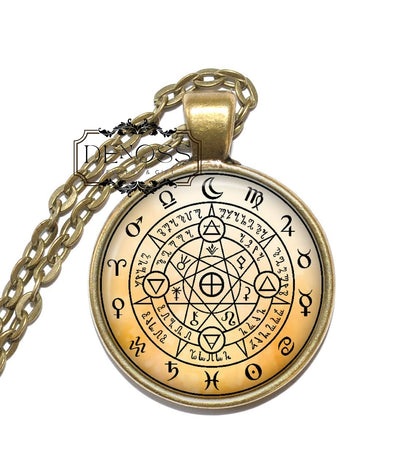 ALCHEMICAL SIGIL Necklace,Symbol,Natural Philosophy,Protoscience,Art Pendant Necklace