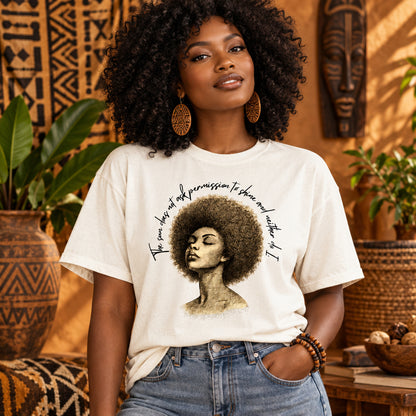 Afro Woman Empowerment Shirt, Inspirational Graphic Tee
