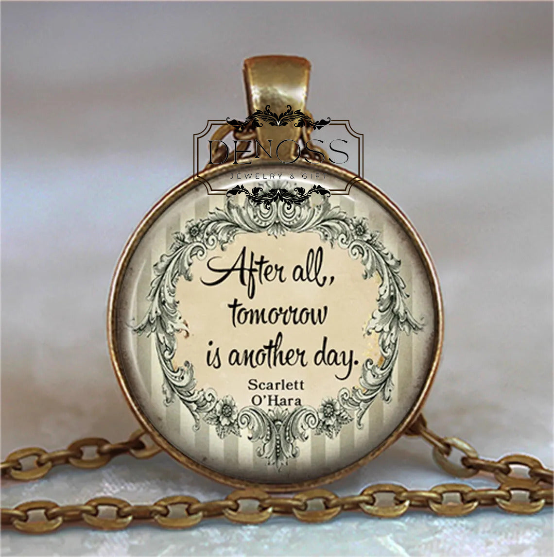 After all, tomorrow is another day quote necklace,encouragement can do quote gift,optimistic keep trying