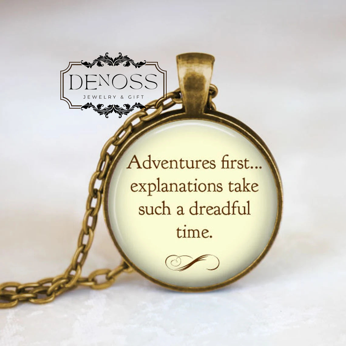 Alice In Wonderland Jewelry,Alice in Wonderland Quote Necklace,Fairy Tale Jewelry,Book Quote Jewelry,Alice Necklace