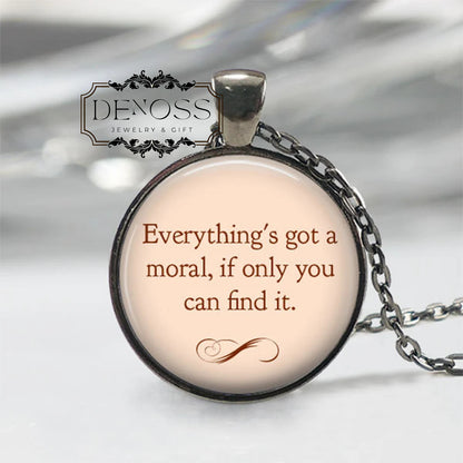 Alice In Wonderland Quotes Jewelry,Alice in Wonderland Necklace,Fairy Tale Necklace