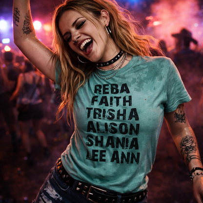 Alison,Reba,Faith,Trisha,Shania,Lee Ann,Country Music tshirt