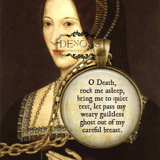 Anne Boleyn Quote Pendant Necklace,British Royalty History Gift