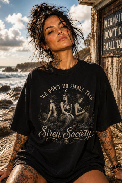 Antisocial Shirt Siren Society Shirt ,Mermaid Shirt ,Vintage Mermaid Whimsigoth Clothing ,Antique Sirens Shirt ,Sea Witch Shirt ,Coastal Gothic