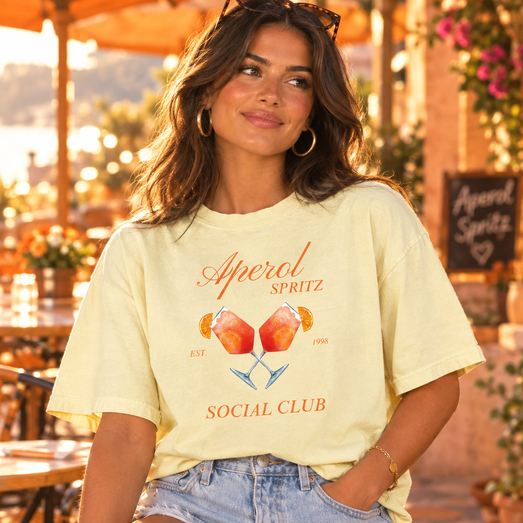 Aperol Spritz Social Club T-Shirt, Comfort Colors Tee