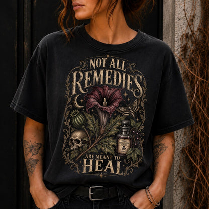 Apothecary dark humor shirt ,goth clothes ,whimsigoth clothing ,gothic clothes ,grunge clothes ,herbalist apothecary gifts ,witchy things