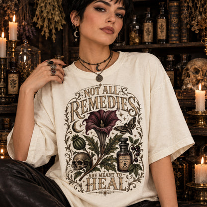 Apothecary dark humor shirt ,goth clothes ,whimsigoth clothing ,gothic clothes ,grunge clothes ,herbalist apothecary gifts ,witchy things