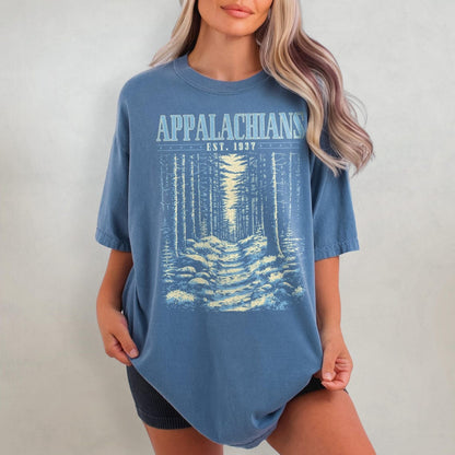 Appalachian Mountains Shirt - Retro Comfort Colors T-Shirt, Oversized National Park Shirt, Appalachia Tshirt, Distressed Hiking Graphic Tee