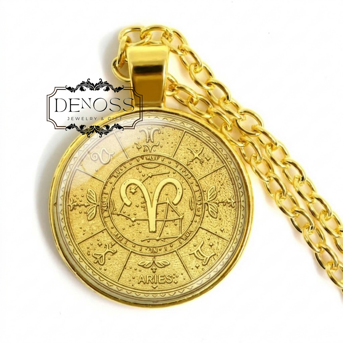 Aries Zodiac Pendant Necklace