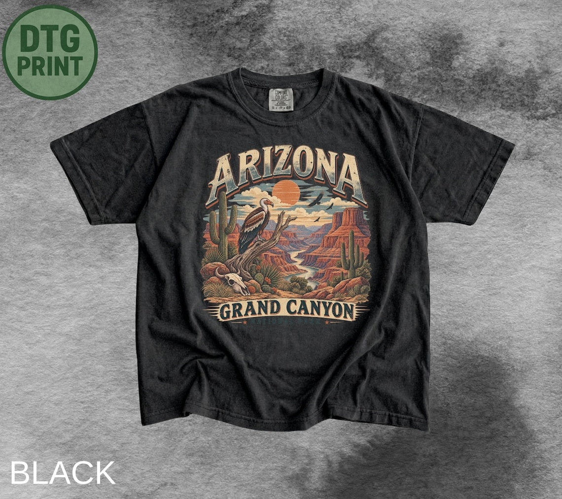 Arizona Grand Canyon Shirt, Vintage Desert T-Shirt, Grand Canyon National Park Tee, Southwest Travel Shirt, Vulture Graphic Tee