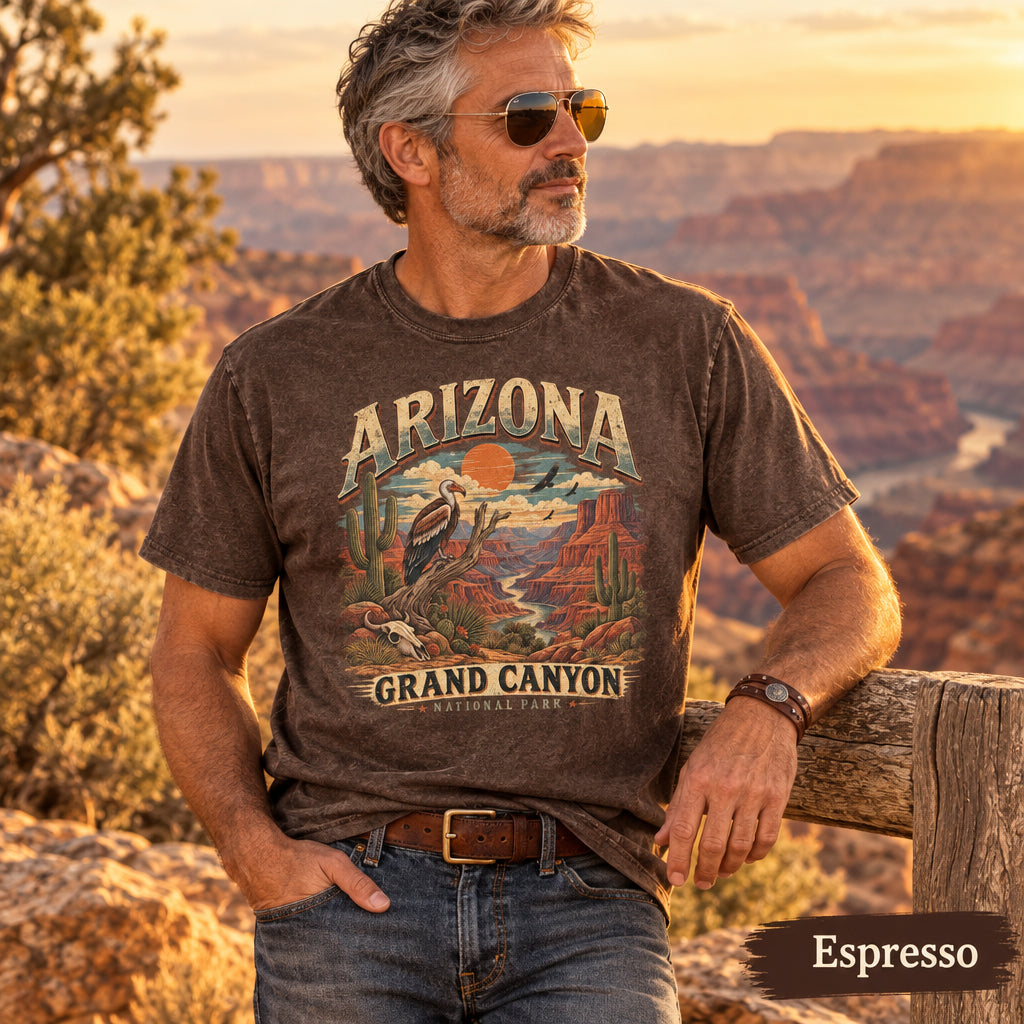 Arizona Grand Canyon Shirt, Vintage Desert T-Shirt, Grand Canyon National Park Tee, Southwest Travel Shirt, Vulture Graphic Tee