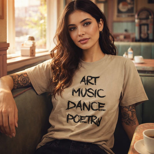 Art Music Dance Poetry Tshirt,Soft Cotton T Shirts