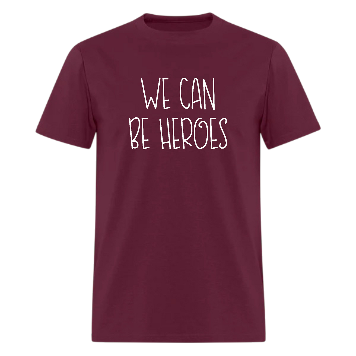lyric T shirt,We can be heroes,Music lyric t shirt