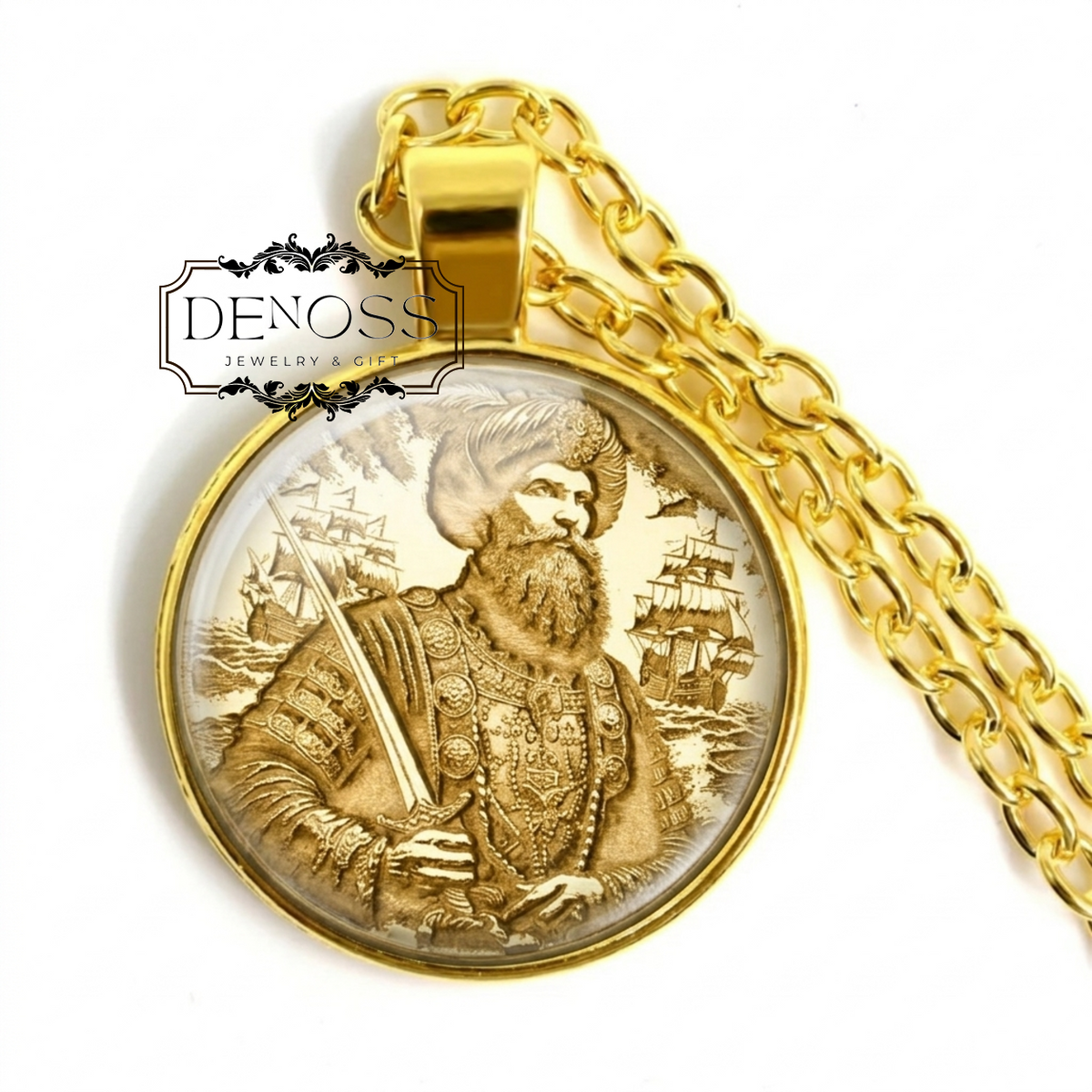 Barbarossa Pendant Ottoman Admiral Necklace