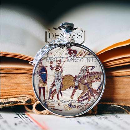 Bayeux Tapestry Pendant Necklace,1066 Norman Conquest Jewellery,Battle of Hastings