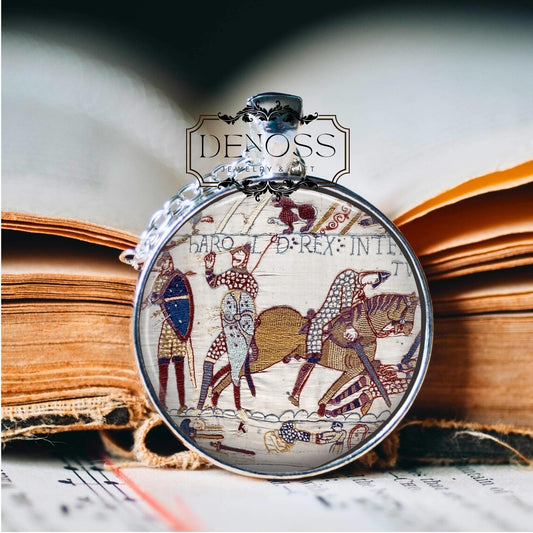 Bayeux Tapestry Pendant Necklace,1066 Norman Conquest Jewellery,Battle of Hastings