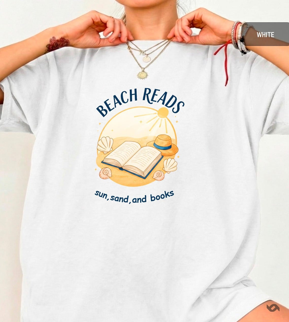 Beach Reads Shirt  Book Lover Summer Tee  Beach Reading Shirt Bookish Vacation Tee