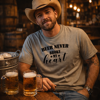 Beer Never Broke My Heart Tshirt,Unisex short sleeve Tshirt,Country Music Unisex Tshirt