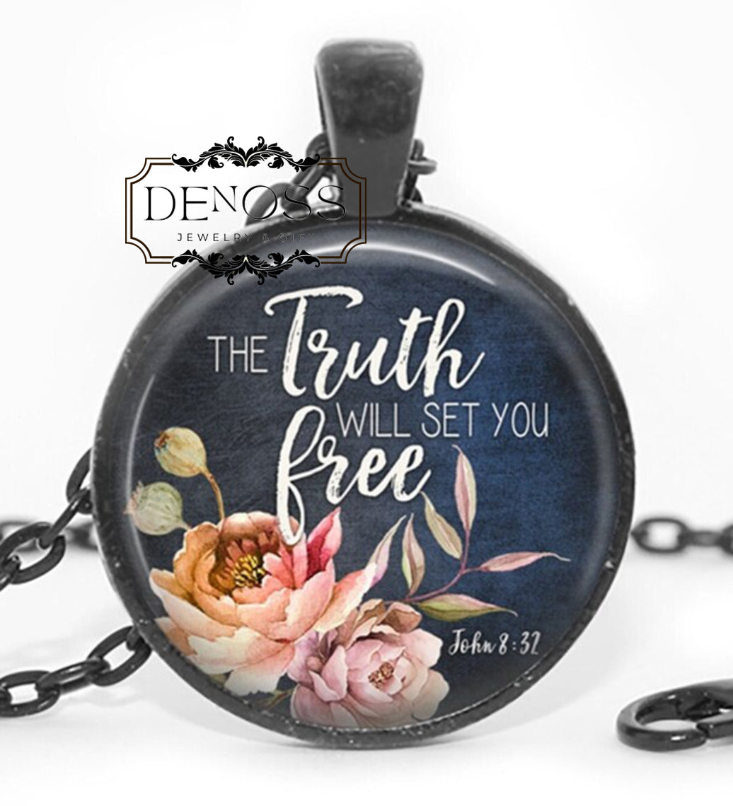 Bible Verse Cabochon Pendant Necklace,Christian Jewelry