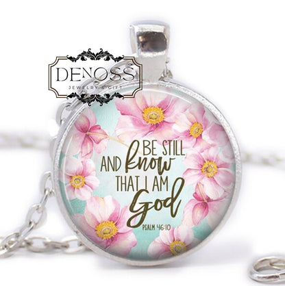 Bible Verse Pendant Necklace,Christian Inspirational Jewelry