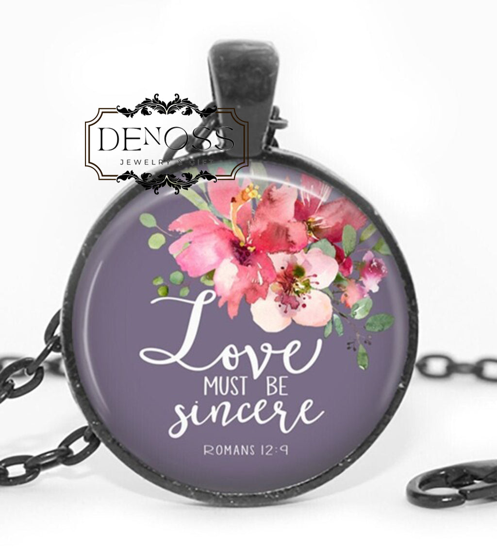 Bible Verse Pendant Necklace,Inspirational Christian Jewelry