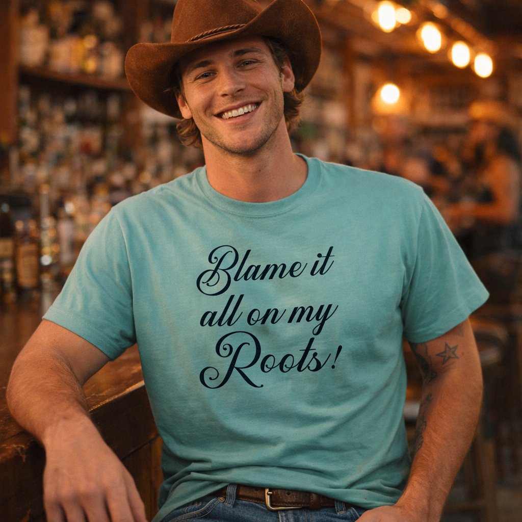 Blame It All On My Roots Tshirt,Country Music Fan T-shirt 