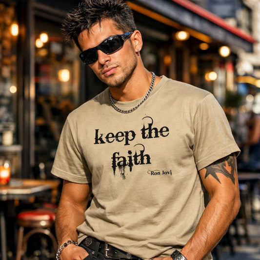 Bon Jovi Tshirt,Keep The Faith ,Livin' On A Prayer Tshirt