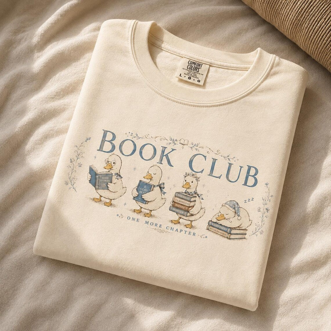 Book Club Duck Tee, Reading Ducks, Cozy Reader Gift