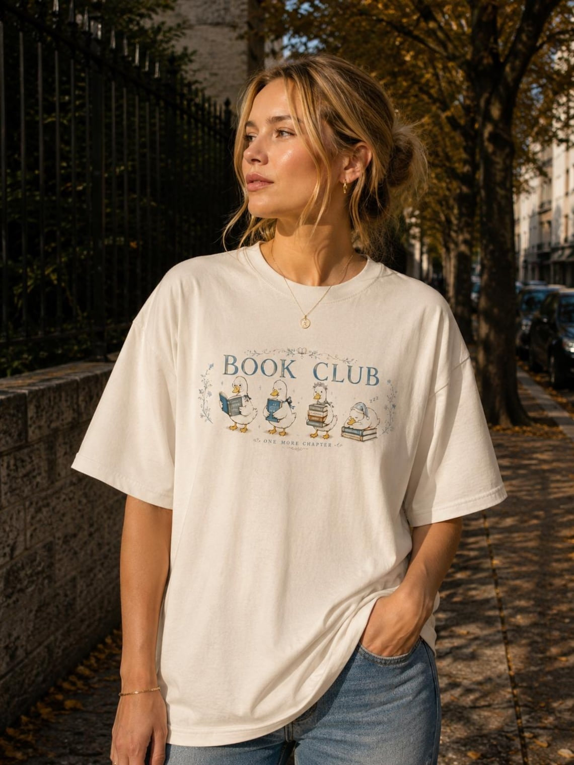 Book Club Duck Tee, Reading Ducks, Cozy Reader Gift