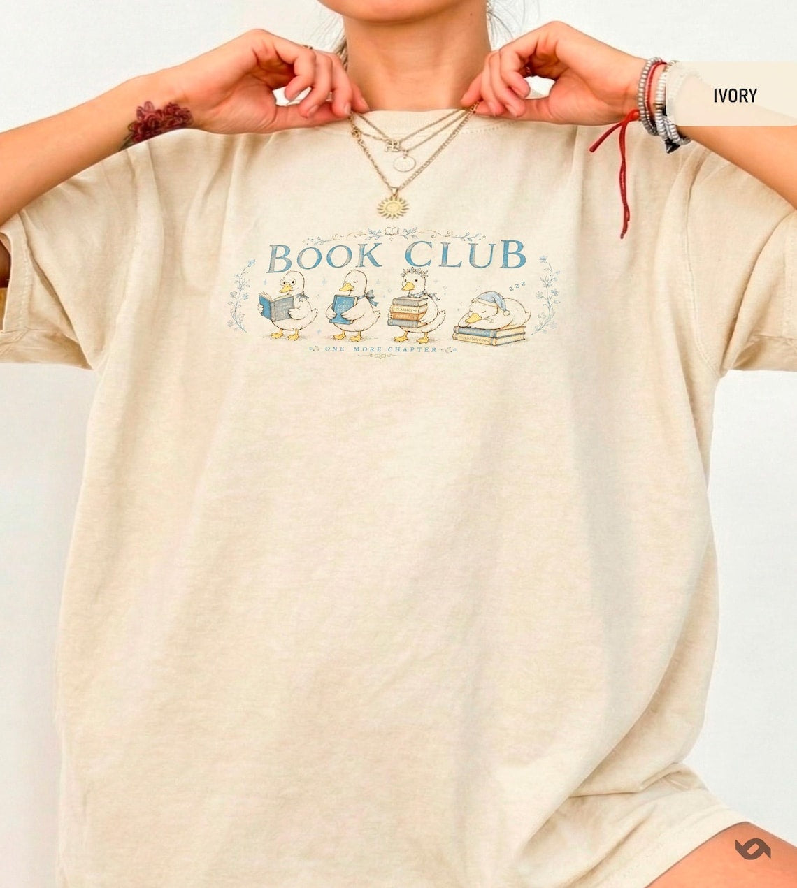 Book Club Duck Tee, Reading Ducks, Cozy Reader Gift