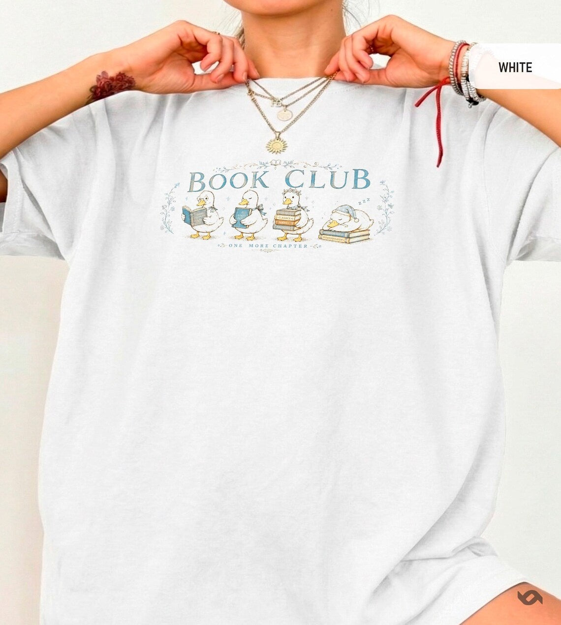 Book Club Duck Tee, Reading Ducks, Cozy Reader Gift
