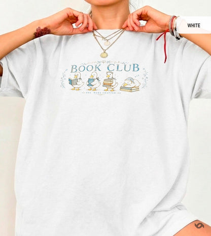 Book Club Duck Tee, Reading Ducks, Cozy Reader Gift