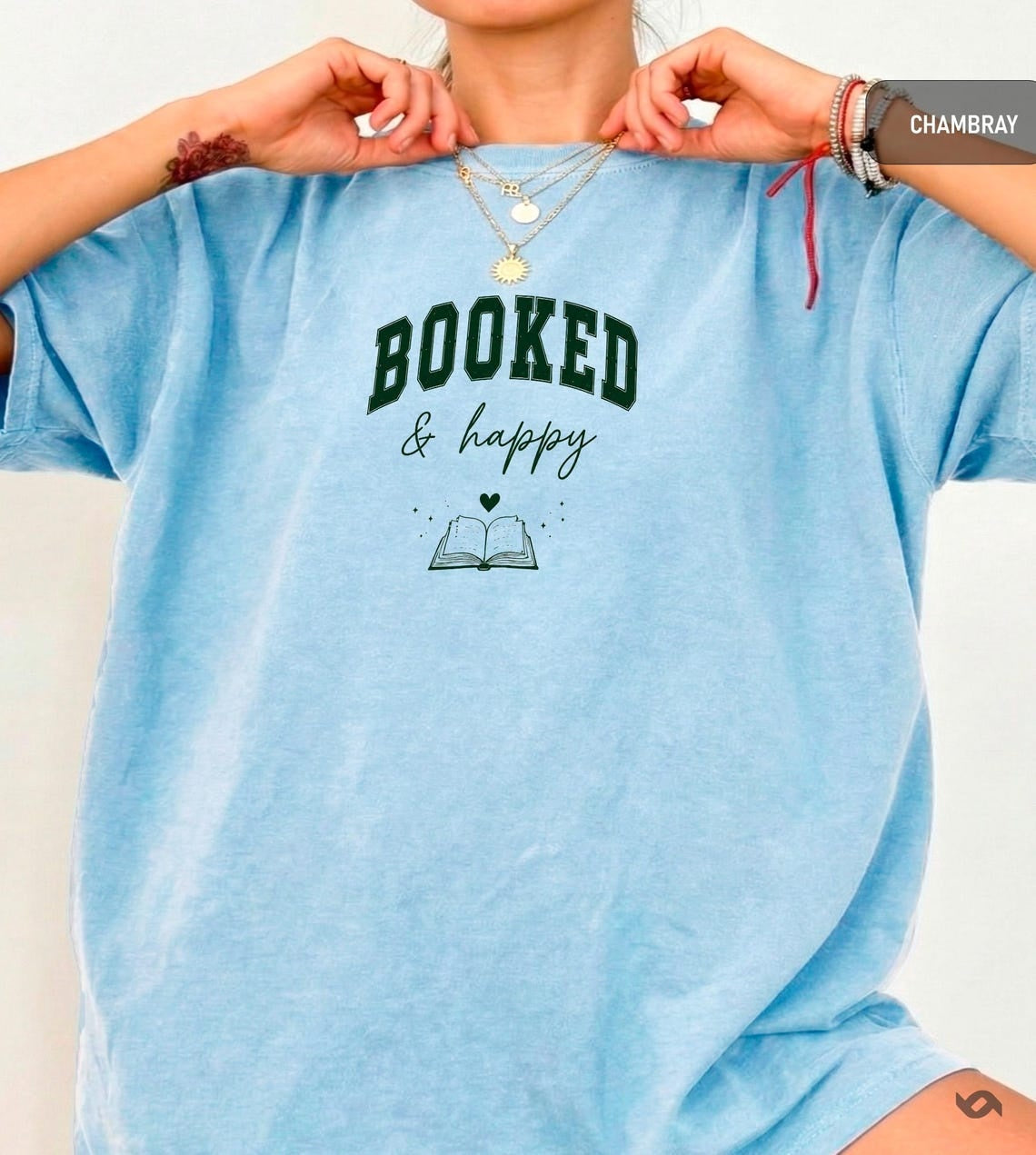 Booked and Happy Shirt, Cozy Reader Gift, Comfort Colors Tee, Book Lover Apparel