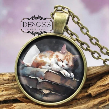 Books and pussy necklace