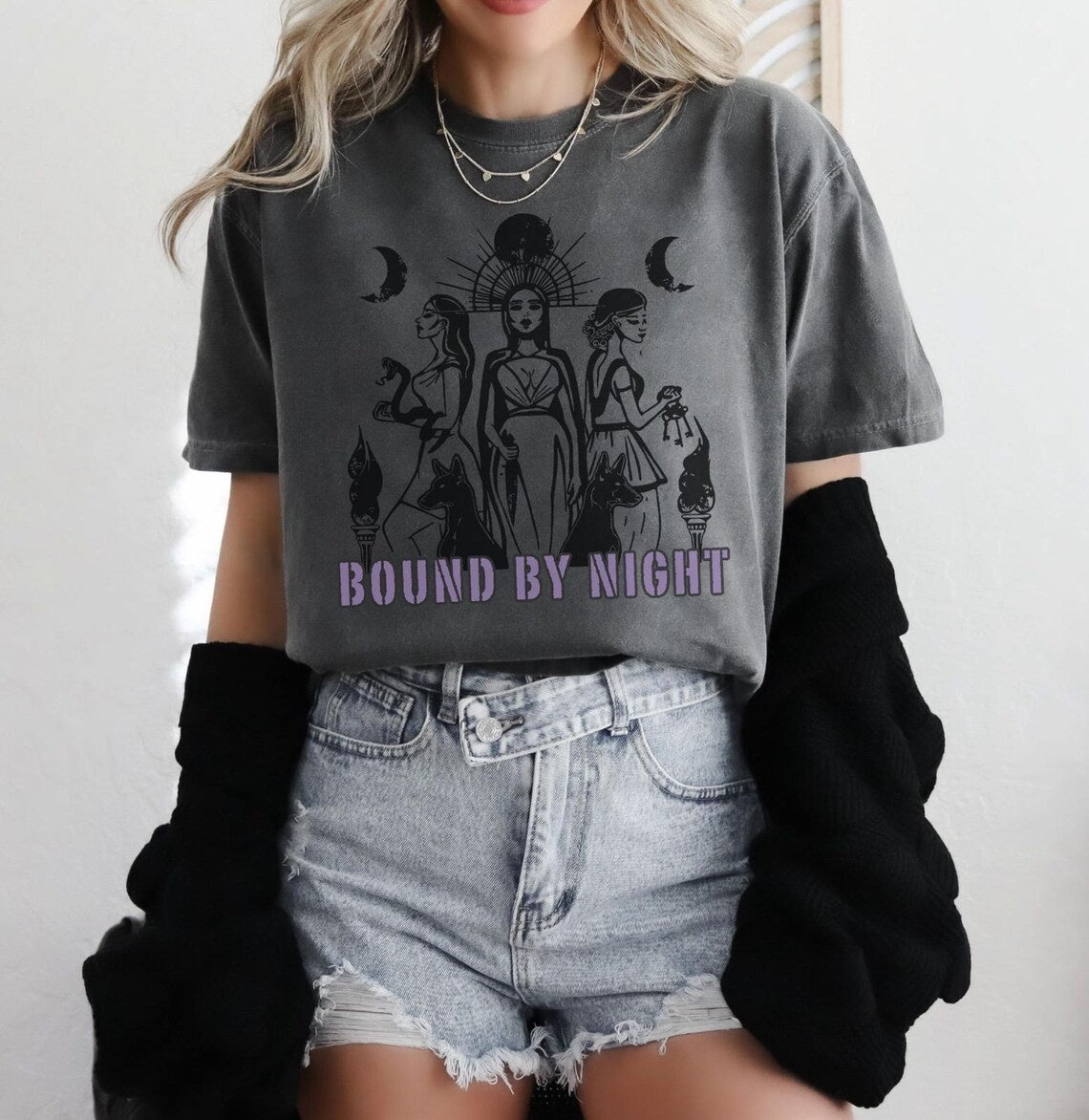 Bound By Night Hecate Shirt ,Triple Goddess, Goddess Greek ,Goddess Shirt, Mystical Shirt, Hecate Goddess Greek Icons ,Divine Feminine Hekate