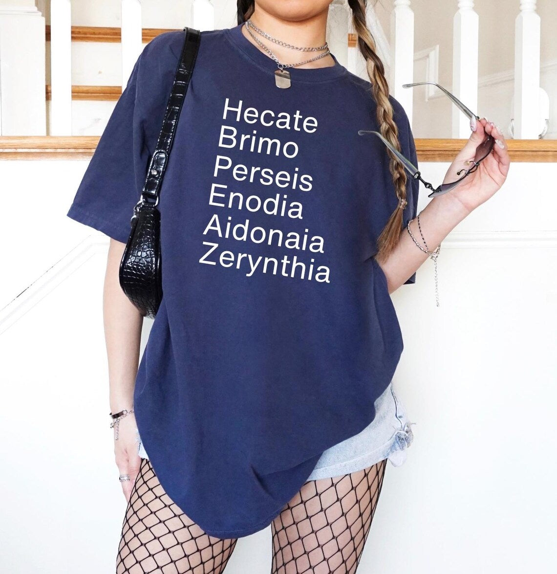 Brimo Perseis Enodia Hecate Crone Shirt ,Greek Goddess ,Witchy Stuff ,Pagan Shirt ,Mythical Medieval Whimsigoth Clothing, Mythology Shirt