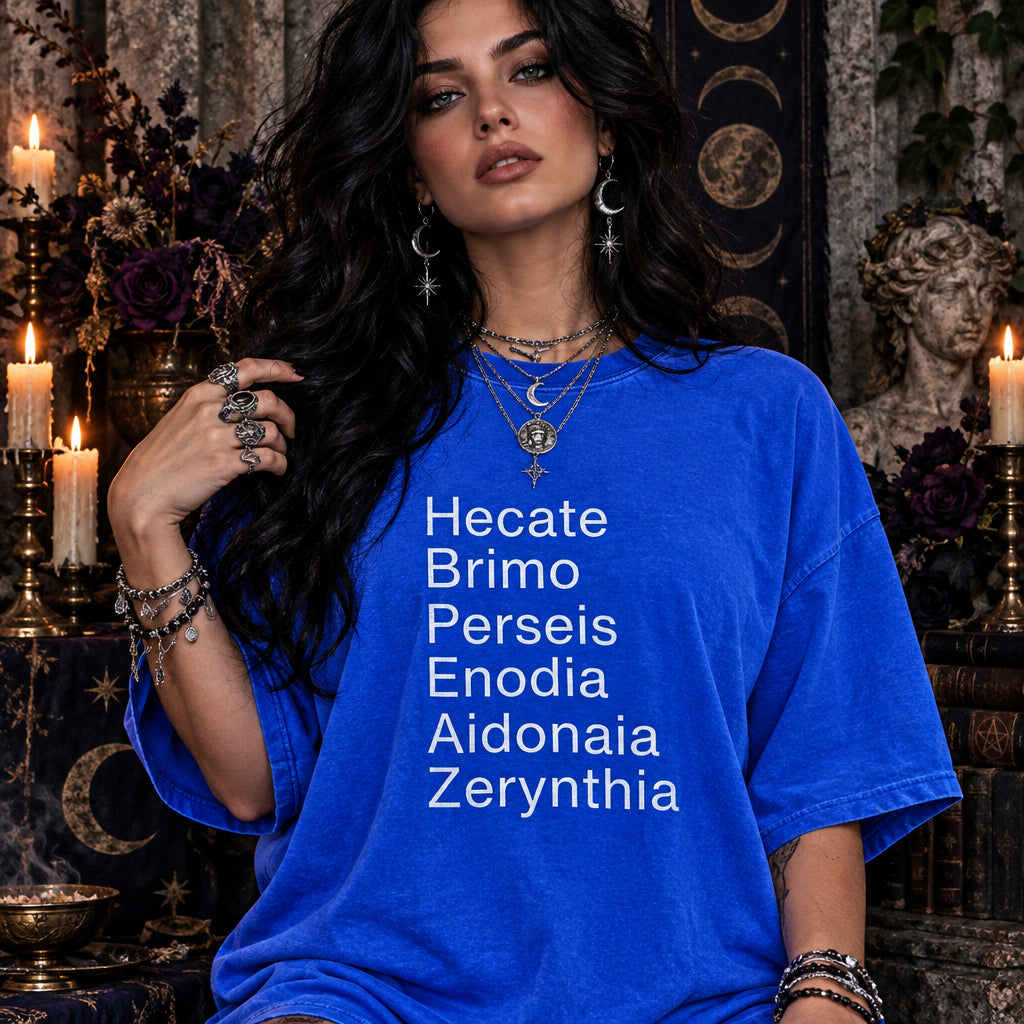 Brimo Perseis Enodia Hecate Crone Shirt ,Greek Goddess ,Witchy Stuff ,Pagan Shirt ,Mythical Medieval Whimsigoth Clothing, Mythology Shirt