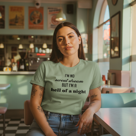 Halsey Tshirt,No Sweet Dream But Hell Of A Night lyric Tshirt