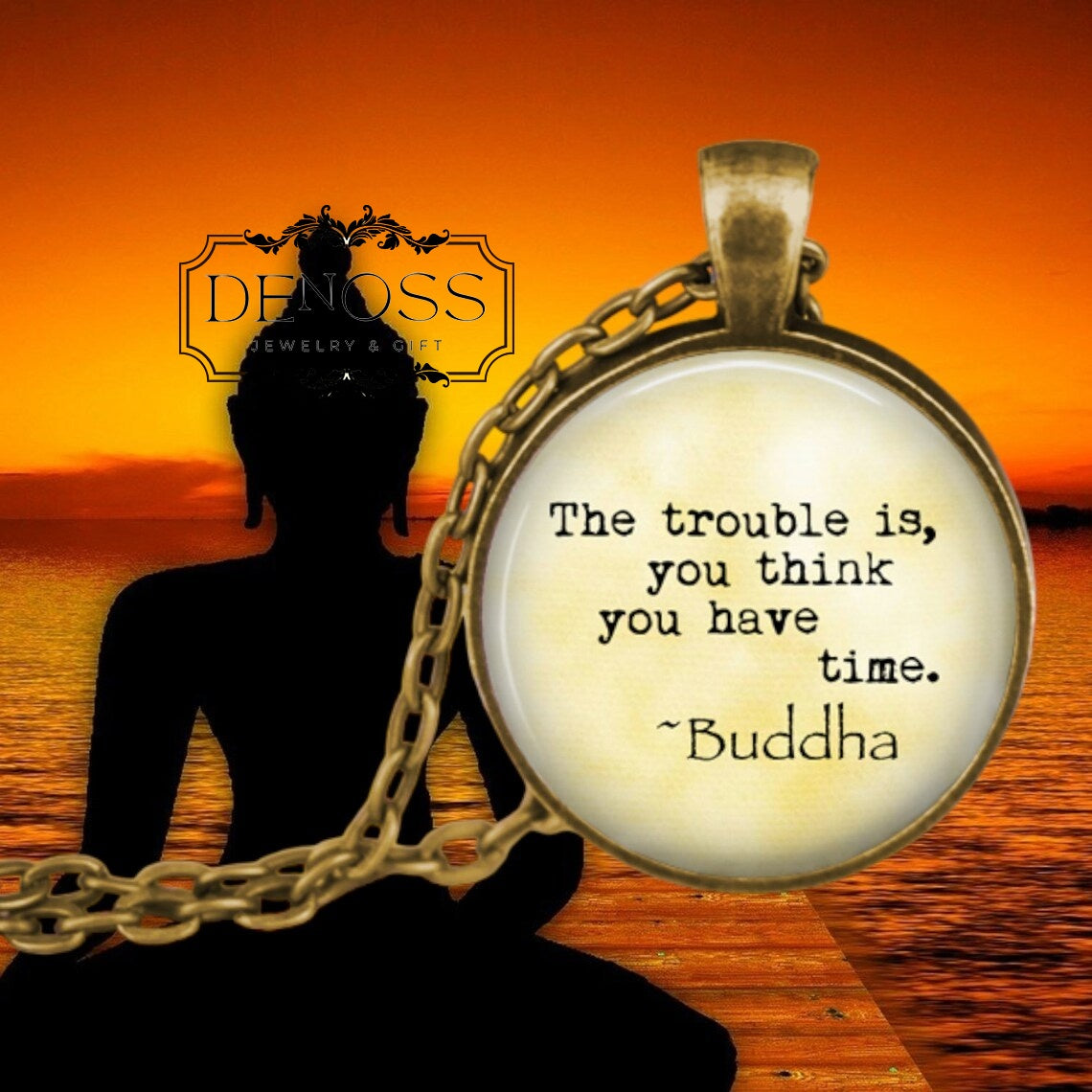 Buddha Quote Pendant Necklace,Spiritual Jewelry, Buddhism Gift