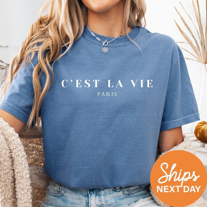 C'est La Vie Paris T-Shirt, Gift For Paris Lover, Parisian Gift, Paris Girl Shirt, Moving To Paris, French Gift, Gift for Her, Paris France