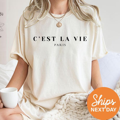 C'est La Vie Paris T-Shirt, Gift For Paris Lover, Parisian Gift, Paris Girl Shirt, Moving To Paris, French Gift, Gift for Her, Paris France
