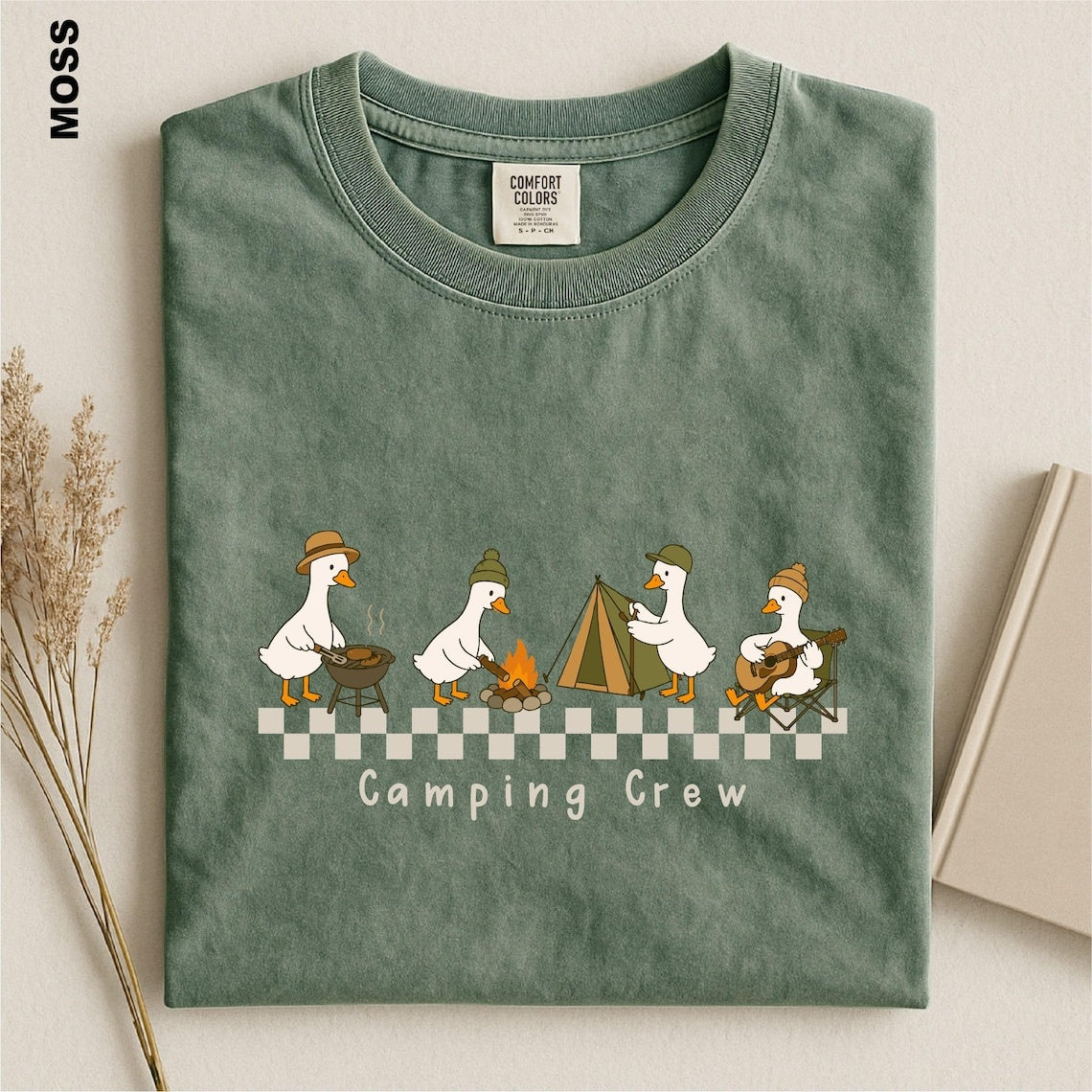 Camping Crew Goose Shirt, Cute Goose Camping Tee, Funny Outdoor Adventure T-shirt, Cabin Trip Graphic Top, Camper Gift, Nature Lover tshirt