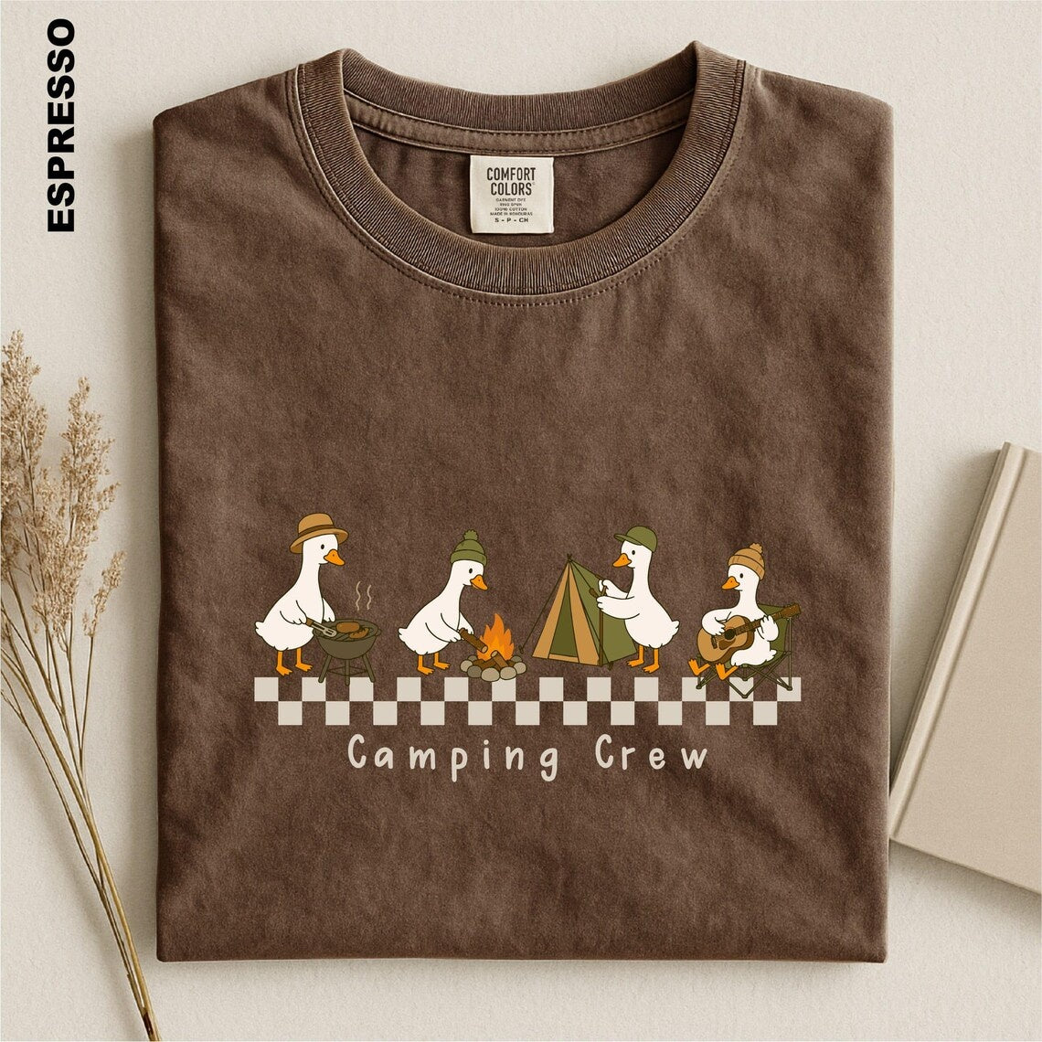 Camping Crew Goose Shirt, Cute Goose Camping Tee, Funny Outdoor Adventure T-shirt, Cabin Trip Graphic Top, Camper Gift, Nature Lover tshirt