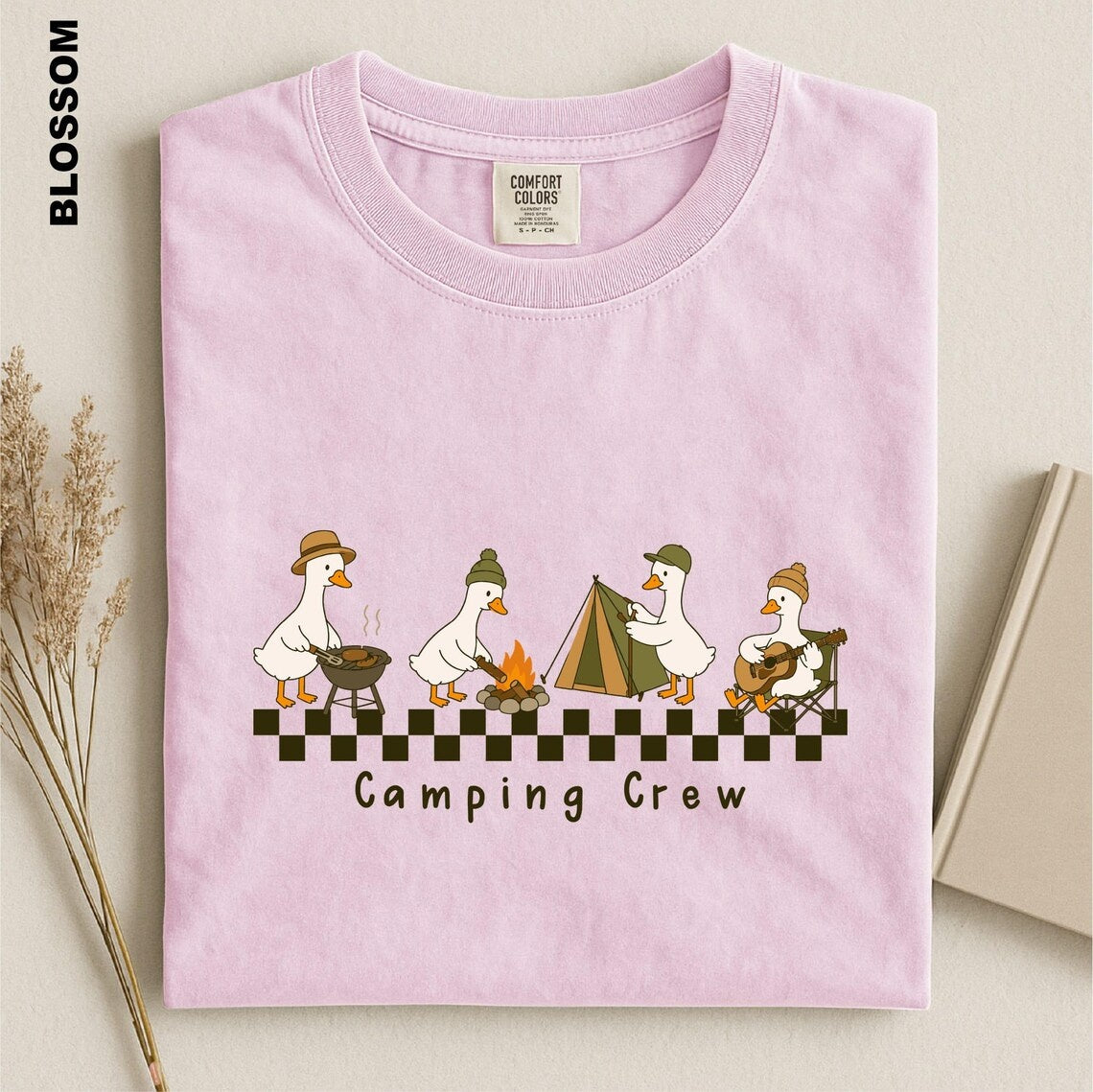 Camping Crew Goose Shirt, Cute Goose Camping Tee, Funny Outdoor Adventure T-shirt, Cabin Trip Graphic Top, Camper Gift, Nature Lover tshirt
