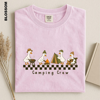 Camping Crew Goose Shirt, Cute Goose Camping Tee, Funny Outdoor Adventure T-shirt, Cabin Trip Graphic Top, Camper Gift, Nature Lover tshirt