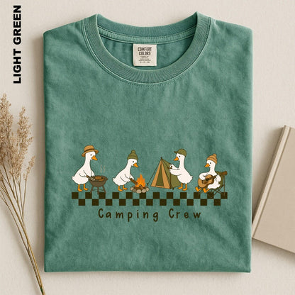 Camping Crew Goose Shirt, Cute Goose Camping Tee, Funny Outdoor Adventure T-shirt, Cabin Trip Graphic Top, Camper Gift, Nature Lover tshirt