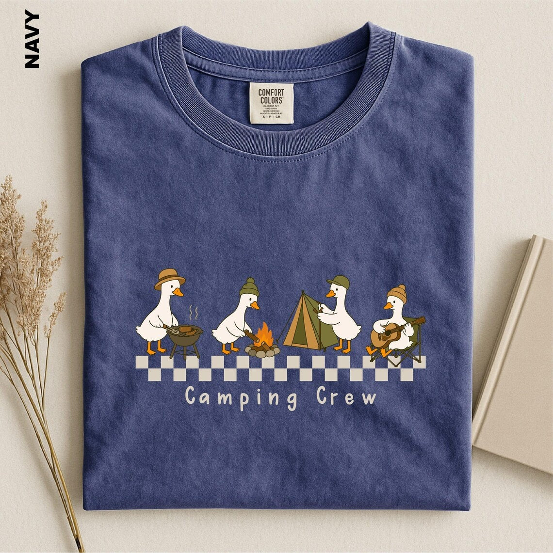 Camping Crew Goose Shirt, Cute Goose Camping Tee, Funny Outdoor Adventure T-shirt, Cabin Trip Graphic Top, Camper Gift, Nature Lover tshirt