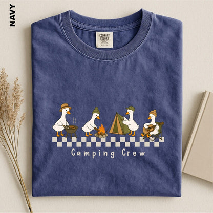 Camping Crew Goose Shirt, Cute Goose Camping Tee, Funny Outdoor Adventure T-shirt, Cabin Trip Graphic Top, Camper Gift, Nature Lover tshirt