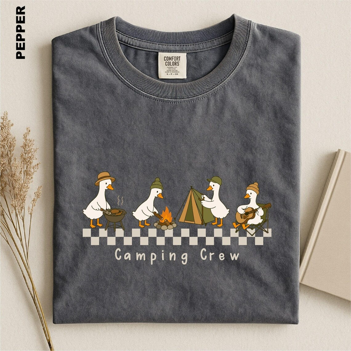 Camping Crew Goose Shirt, Cute Goose Camping Tee, Funny Outdoor Adventure T-shirt, Cabin Trip Graphic Top, Camper Gift, Nature Lover tshirt